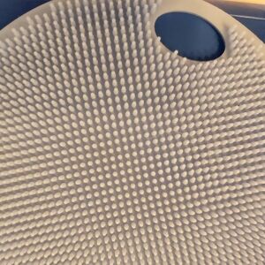 Round White Silicone Body Scrubber